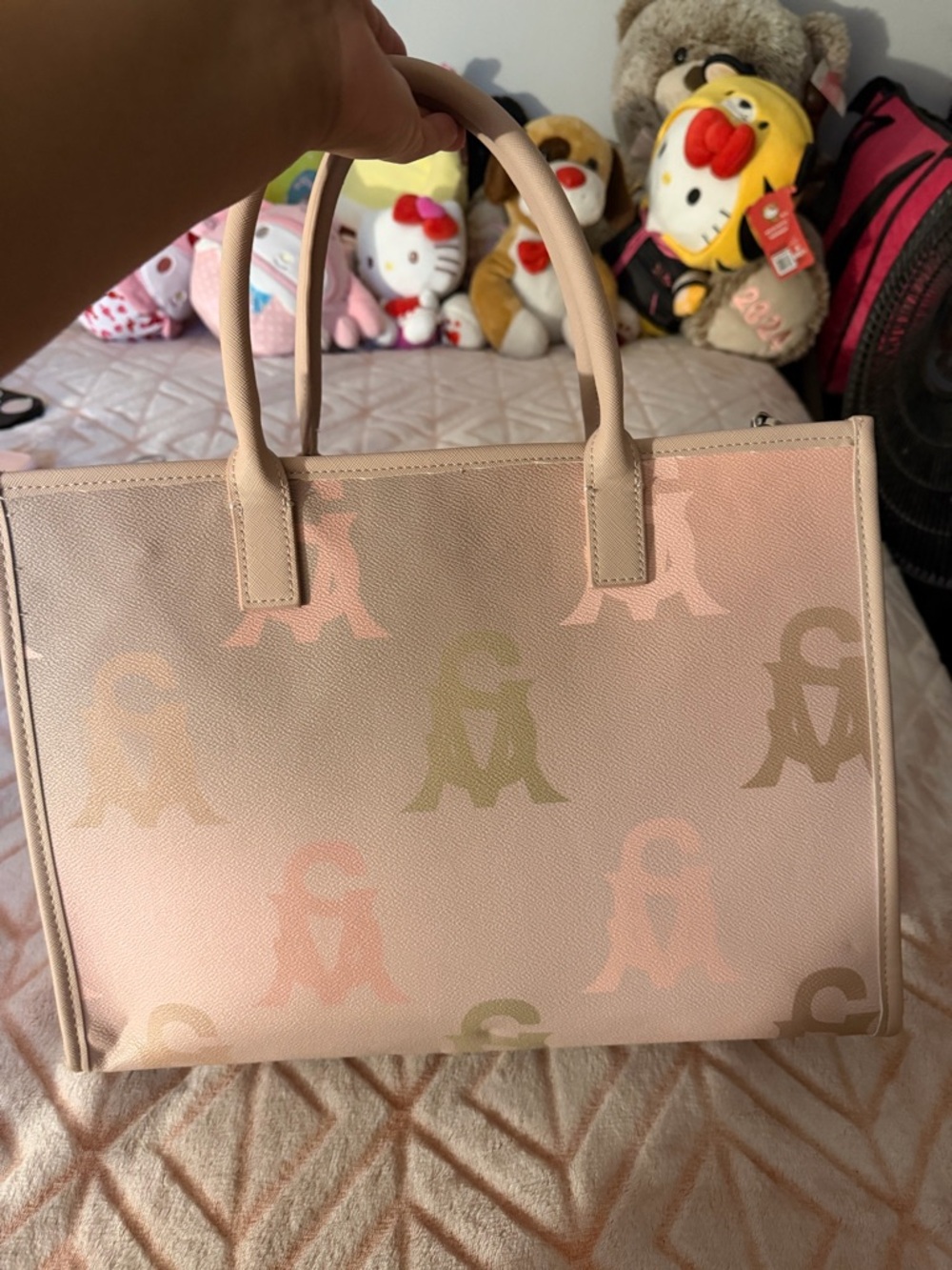 Steve Madden Pink Logo Tote with Coin Pouch - Picture 3 of 6